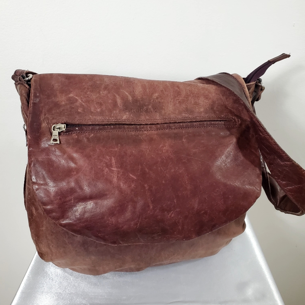 RUDSAK Brown Leather Shoulder Bag